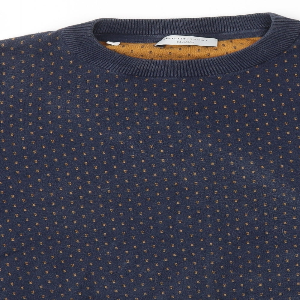 Selected Homme Mens Blue   Pullover Jumper Size M