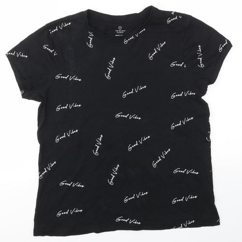 Primark Womens Black   Basic T-Shirt Size S
