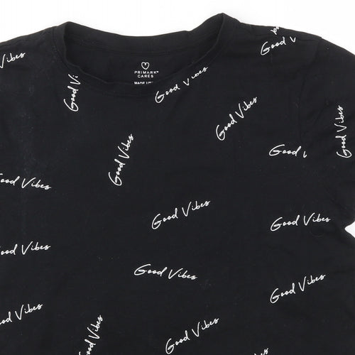 Primark Womens Black   Basic T-Shirt Size S