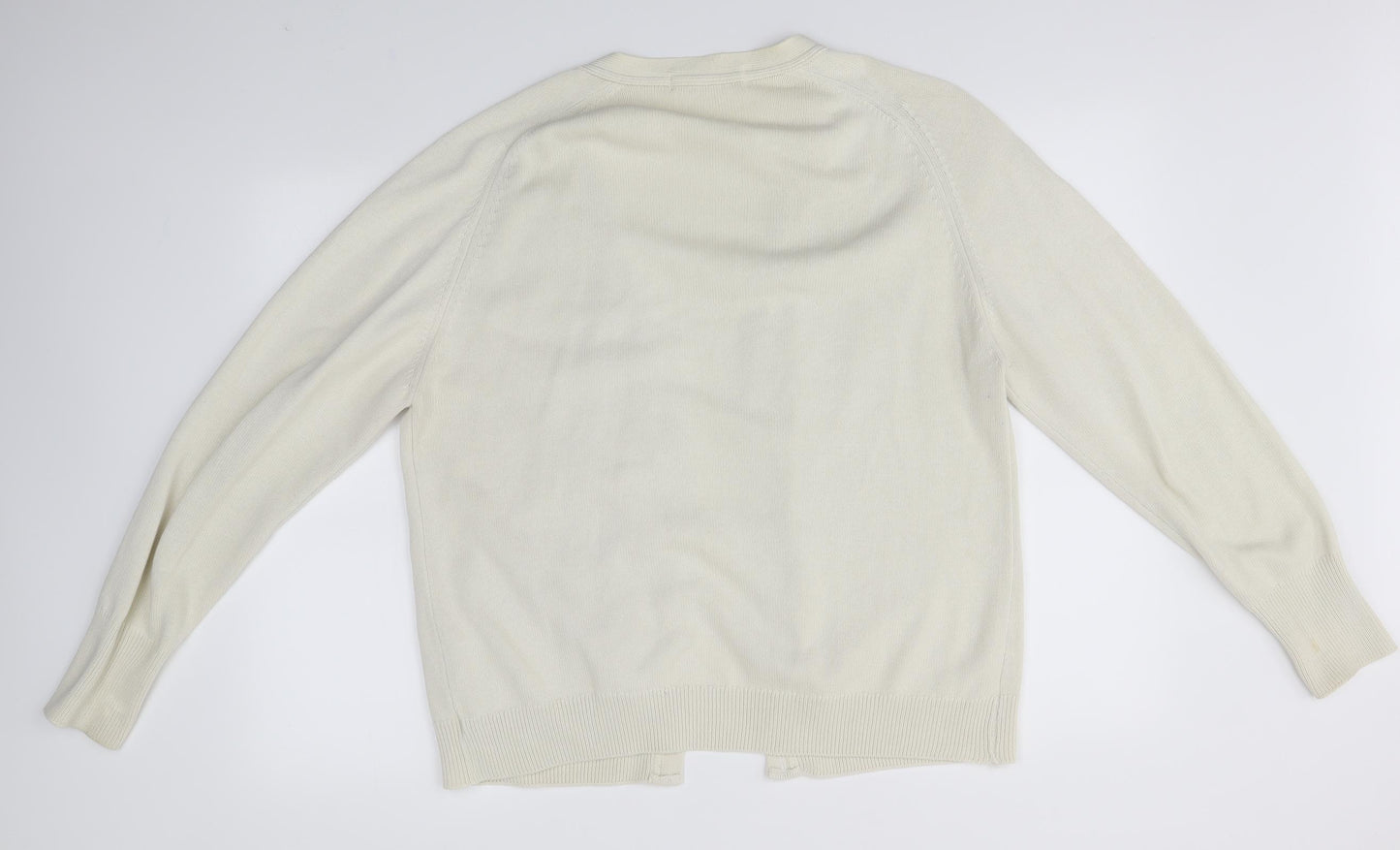 M&S Womens Ivory   Cardigan Jumper Size 12