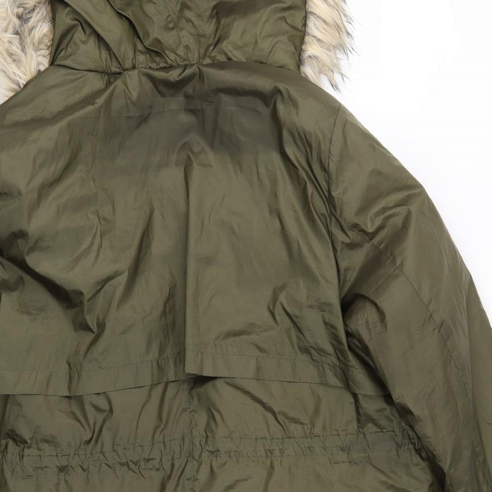 NEXT Womens Green   Overcoat Coat Size 22