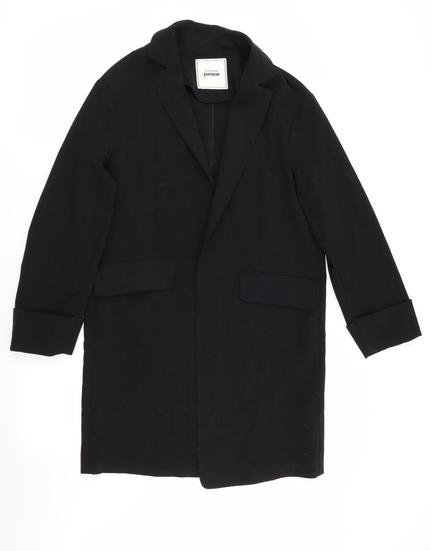 Pimkie Womens Black   Jacket  Size 6  - Longline Jacket