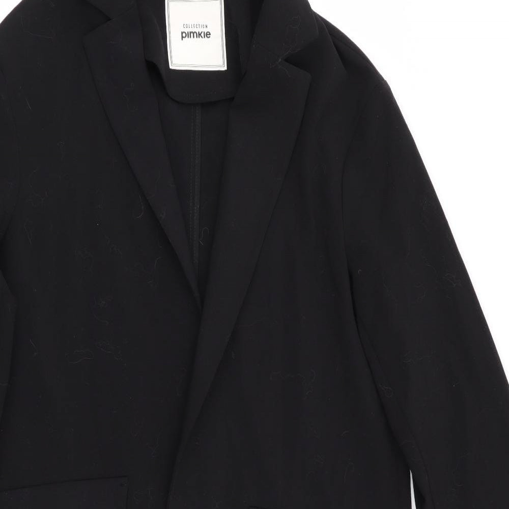 Pimkie Womens Black   Jacket  Size 6  - Longline Jacket