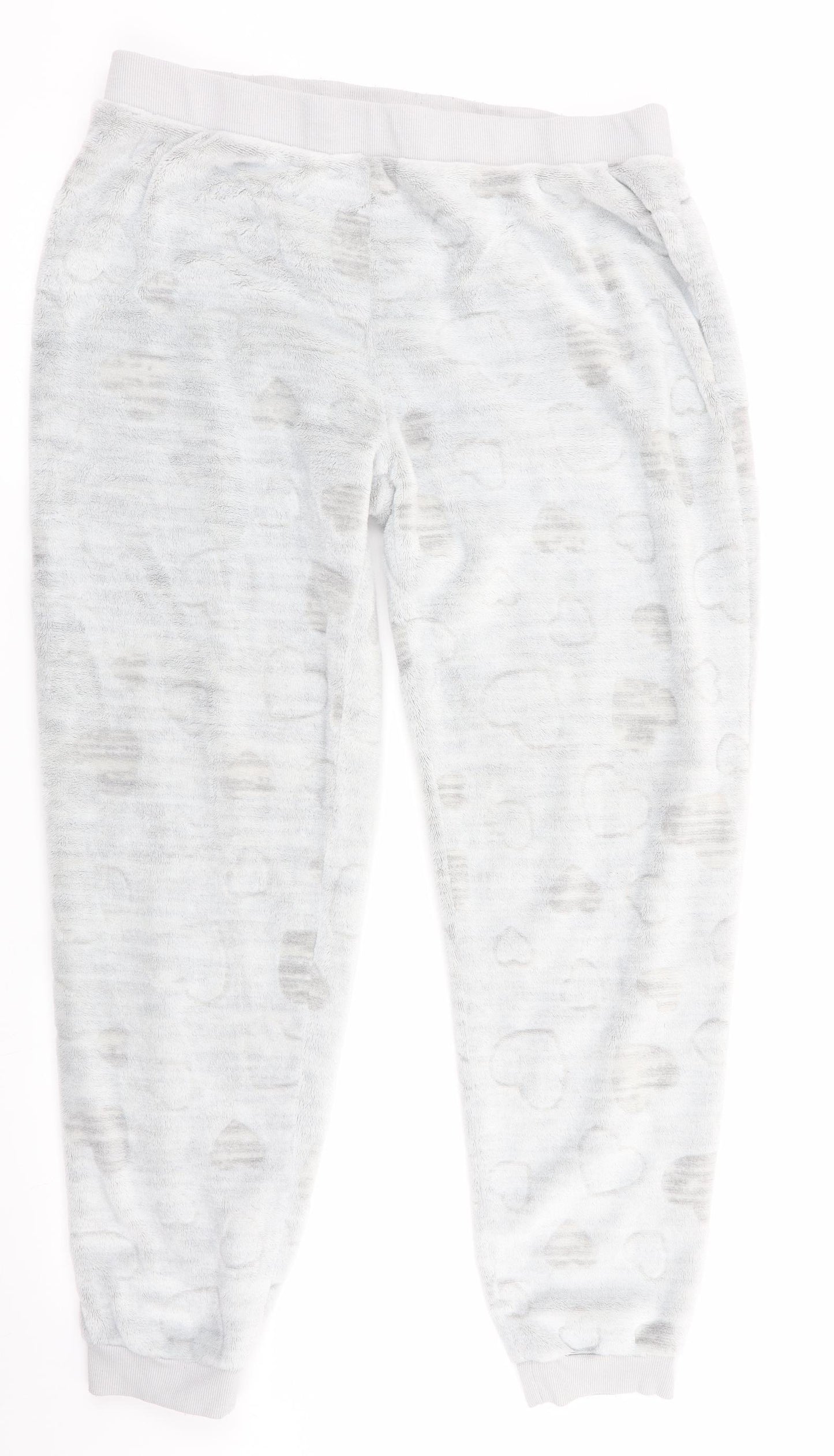 George Womens Grey    Lounge Pants Size 16  - Heart Print