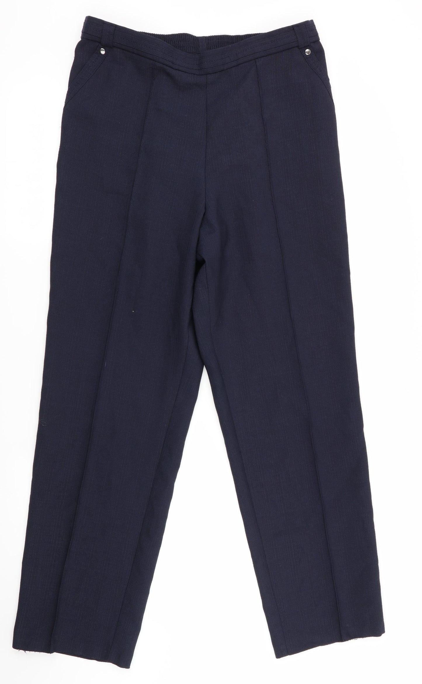 Marks and Spencer Womens Blue   Trousers  Size 12 L29 in - Back Elastication
