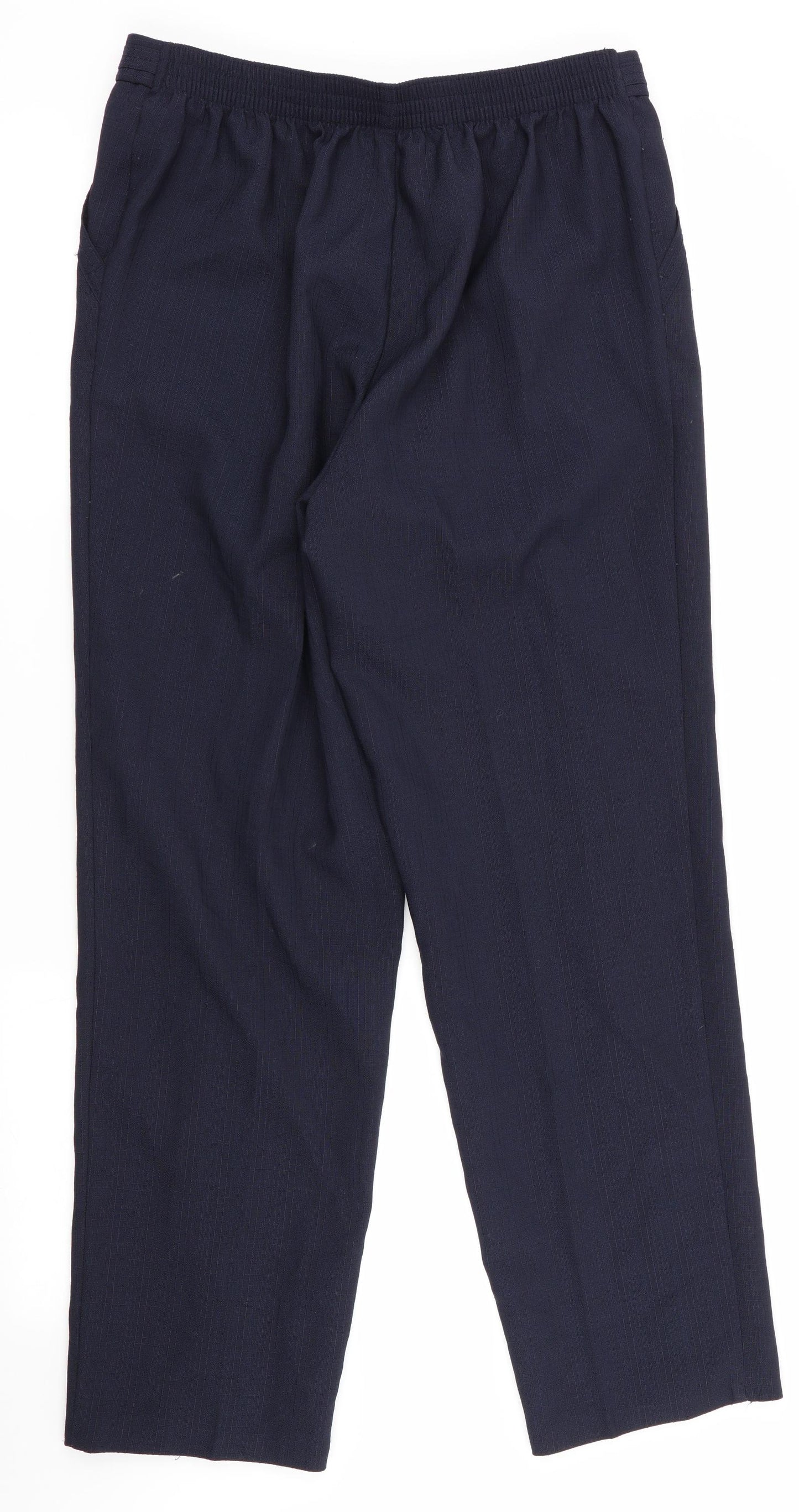 Marks and Spencer Womens Blue   Trousers  Size 12 L29 in - Back Elastication