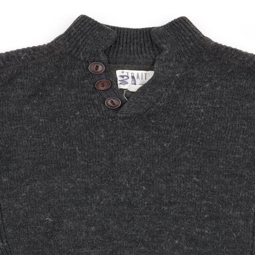 Trait Mens Grey   Pullover Jumper Size S