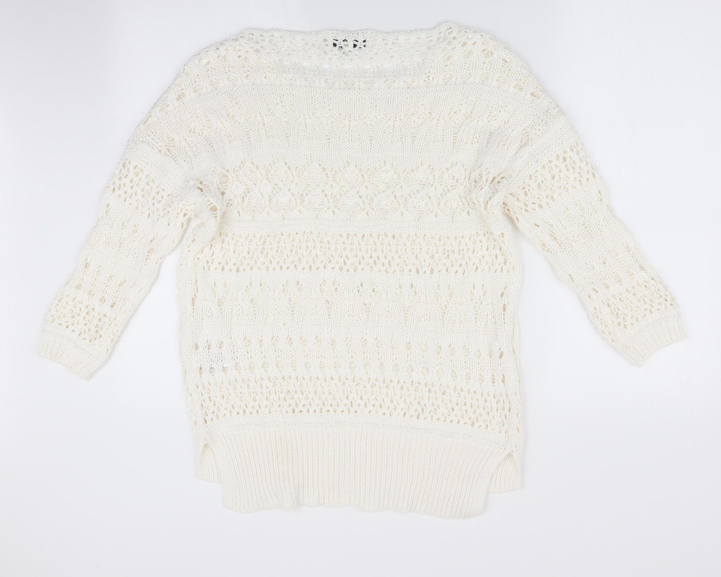 NEXT Womens Ivory   Pullover Jumper Size S  - Open Knit