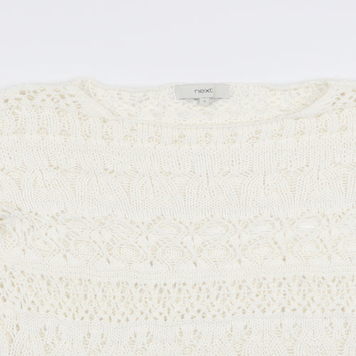 NEXT Womens Ivory   Pullover Jumper Size S  - Open Knit