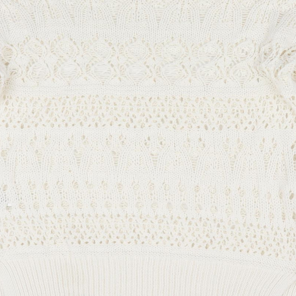 NEXT Womens Ivory   Pullover Jumper Size S  - Open Knit