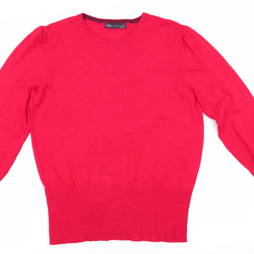 Marks and Spencer Womens Red   Pullover Jumper Size 12