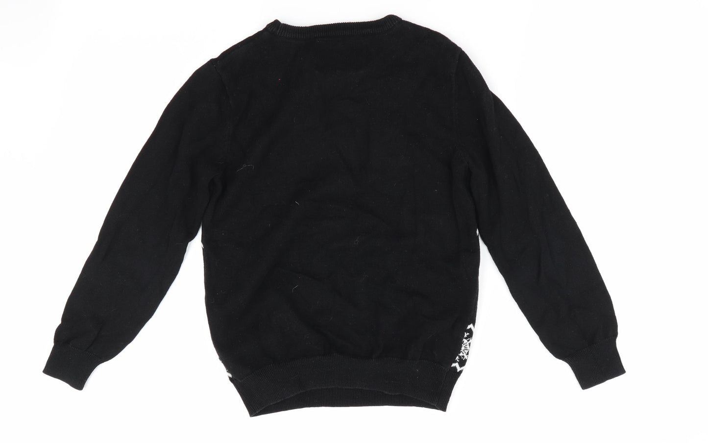 Primark Girls Black   Pullover Jumper Size 9-10 Years  - Flossing Through the Snow