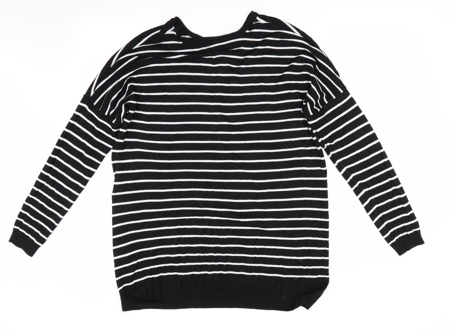 Atmosphere Womens Black Striped  Pullover Jumper Size L