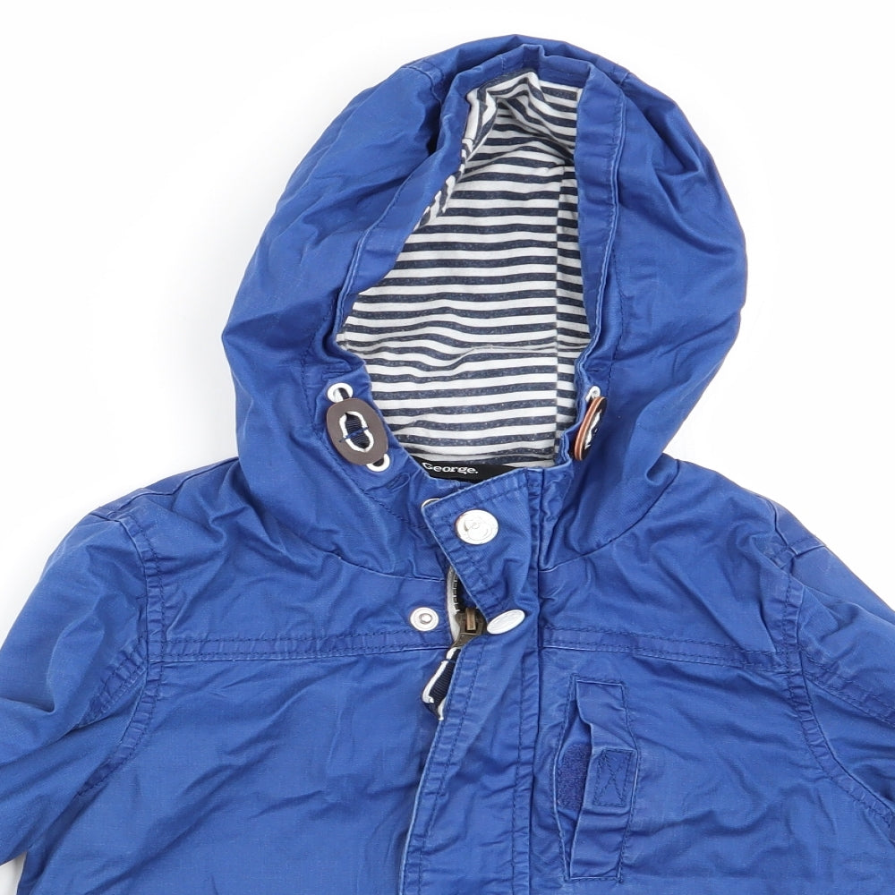 George Boys Blue   Anorak Coat Size 18-24 Months