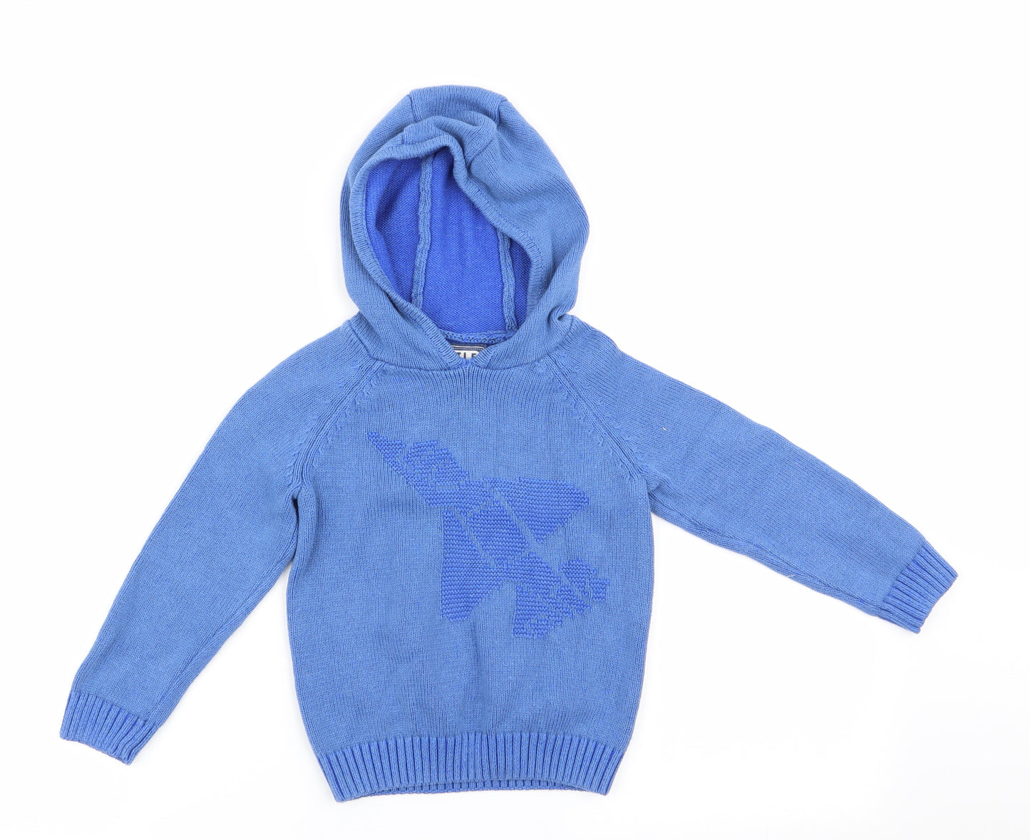 TU Boys Blue   Pullover Jumper Size 18-24 Months  - Hooded Jumper