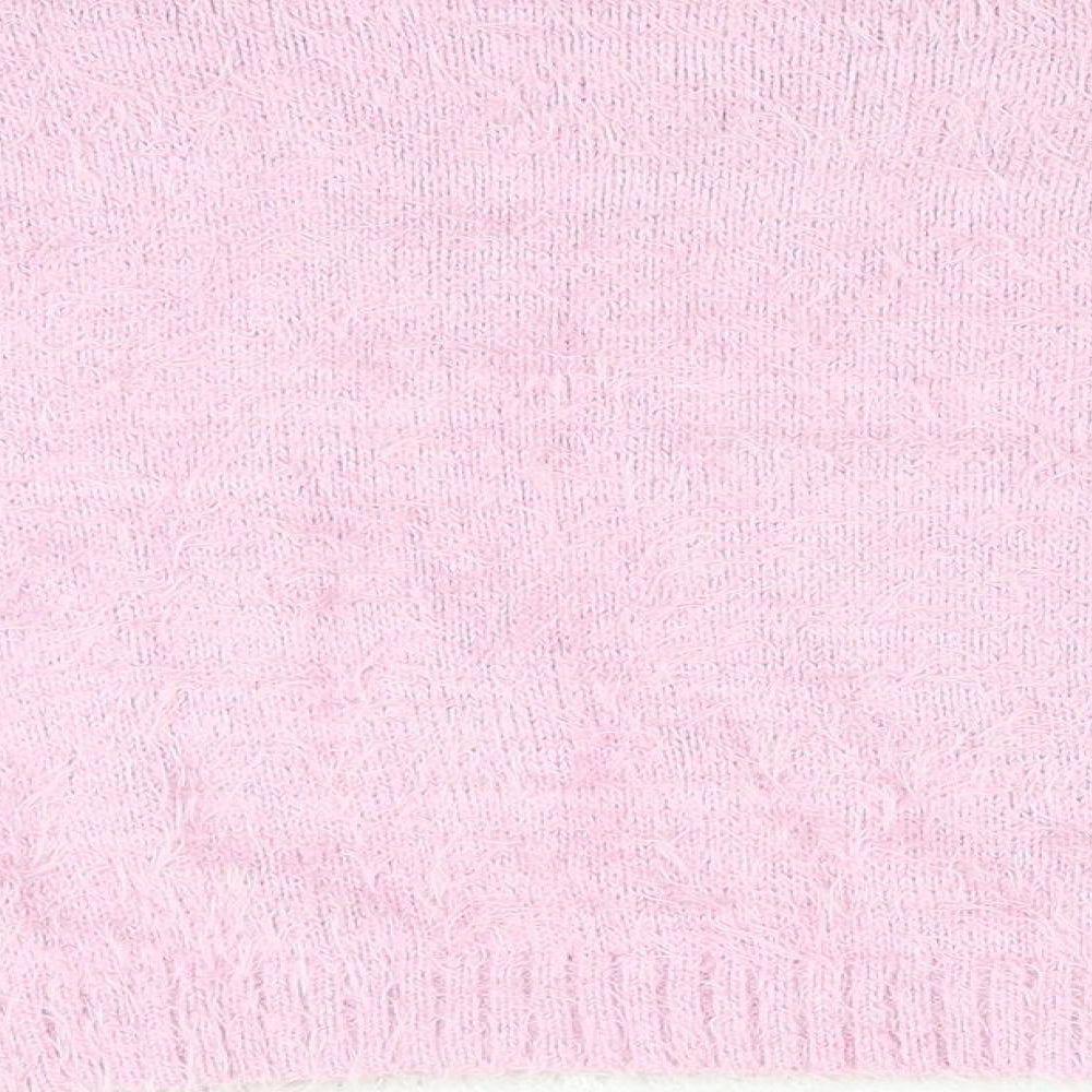 Matalan Girls Pink Animal Print  Pullover Jumper Size 3-4 Years  - Rabbit face