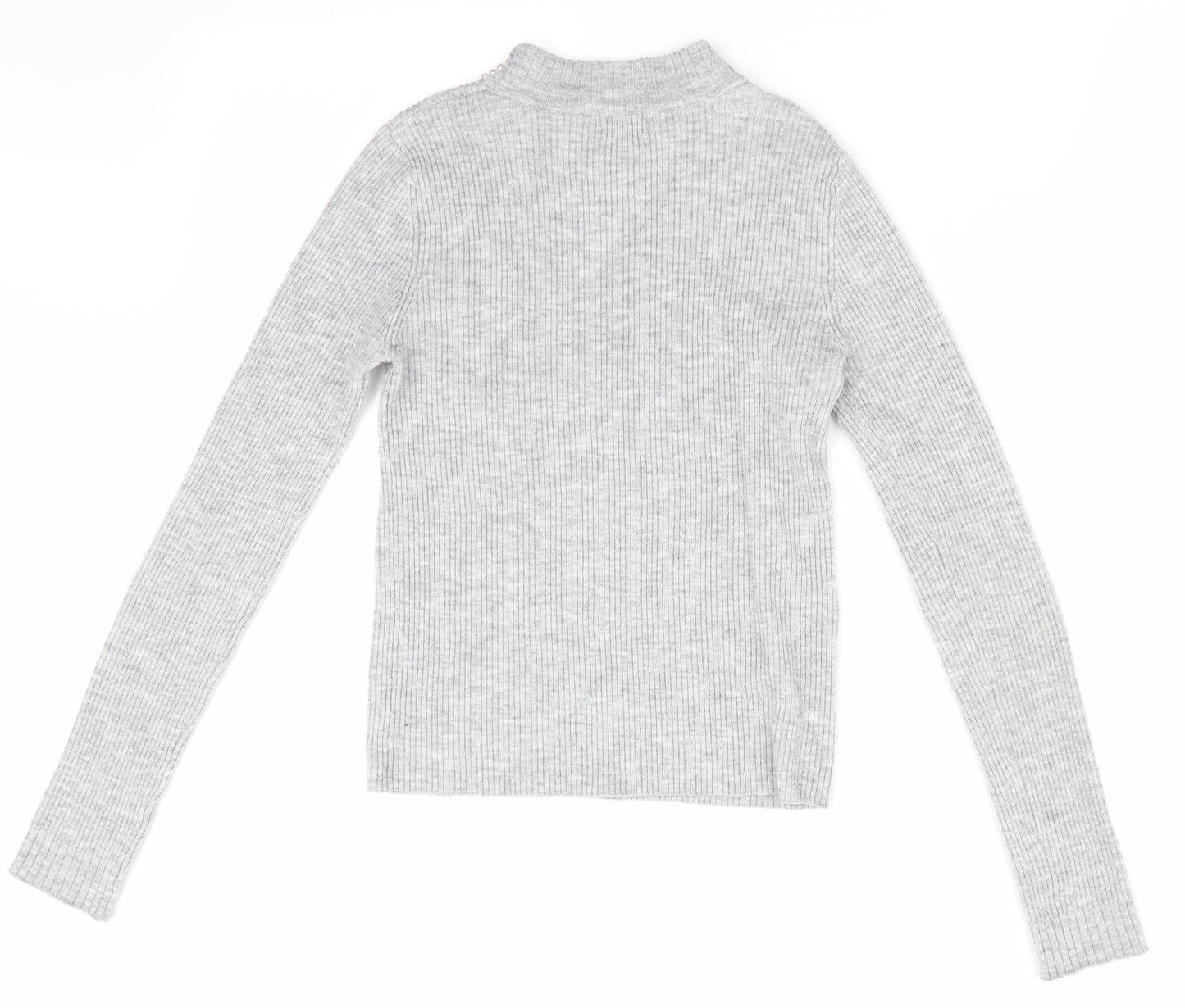 River Island Girls Grey   Pullover Jumper Size 11-12 Years  - Beaded Neck