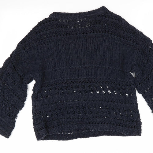 Marks and Spencer Womens Blue   Pullover Jumper Size M  - Open Knit