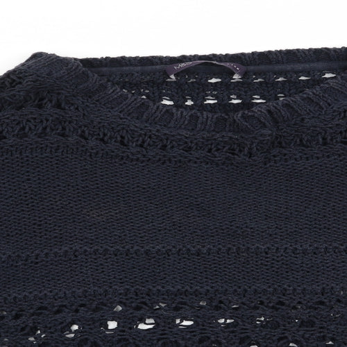 Marks and Spencer Womens Blue   Pullover Jumper Size M  - Open Knit