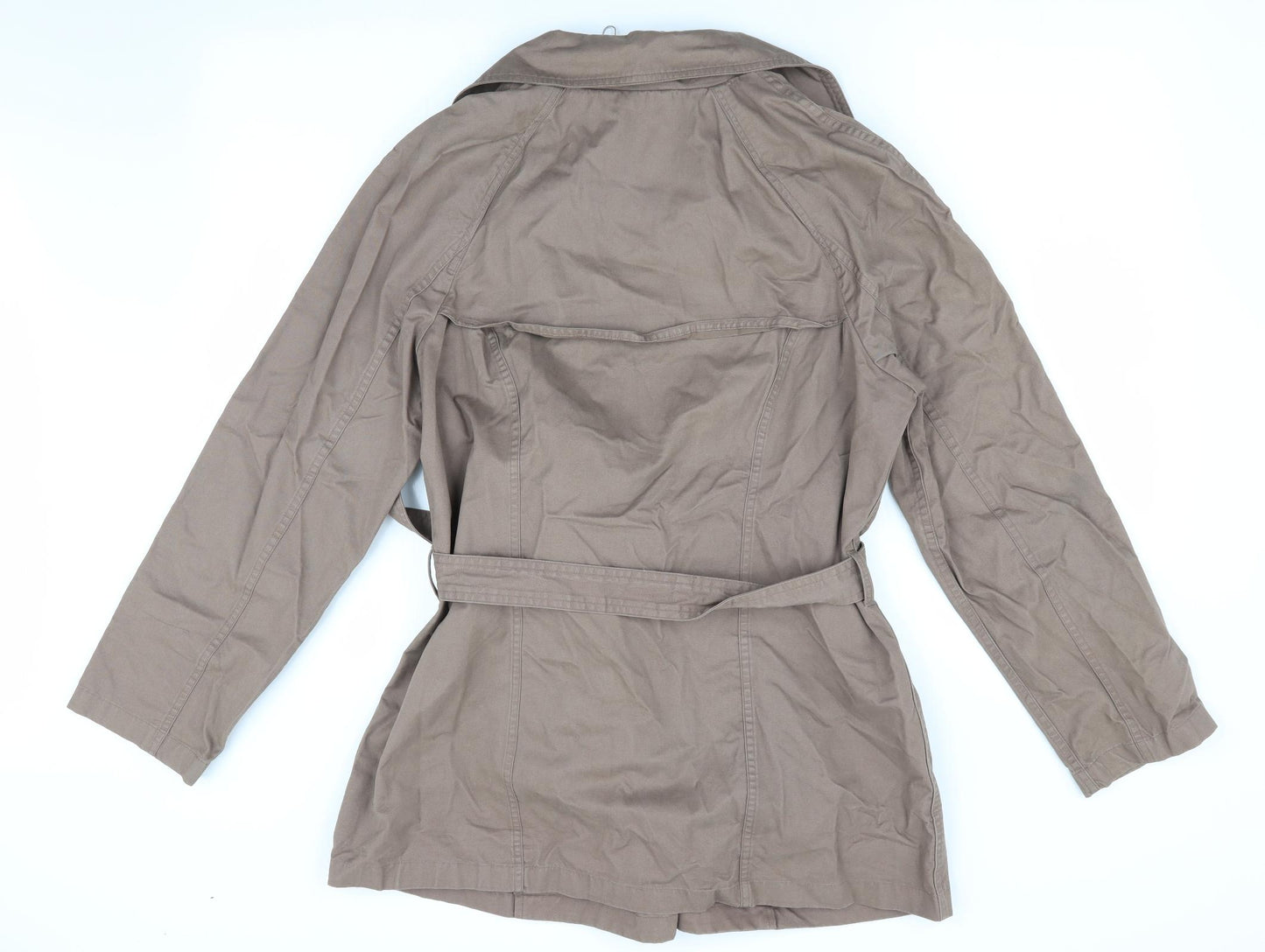 Per Una Womens Brown   Trench Coat Coat Size 14