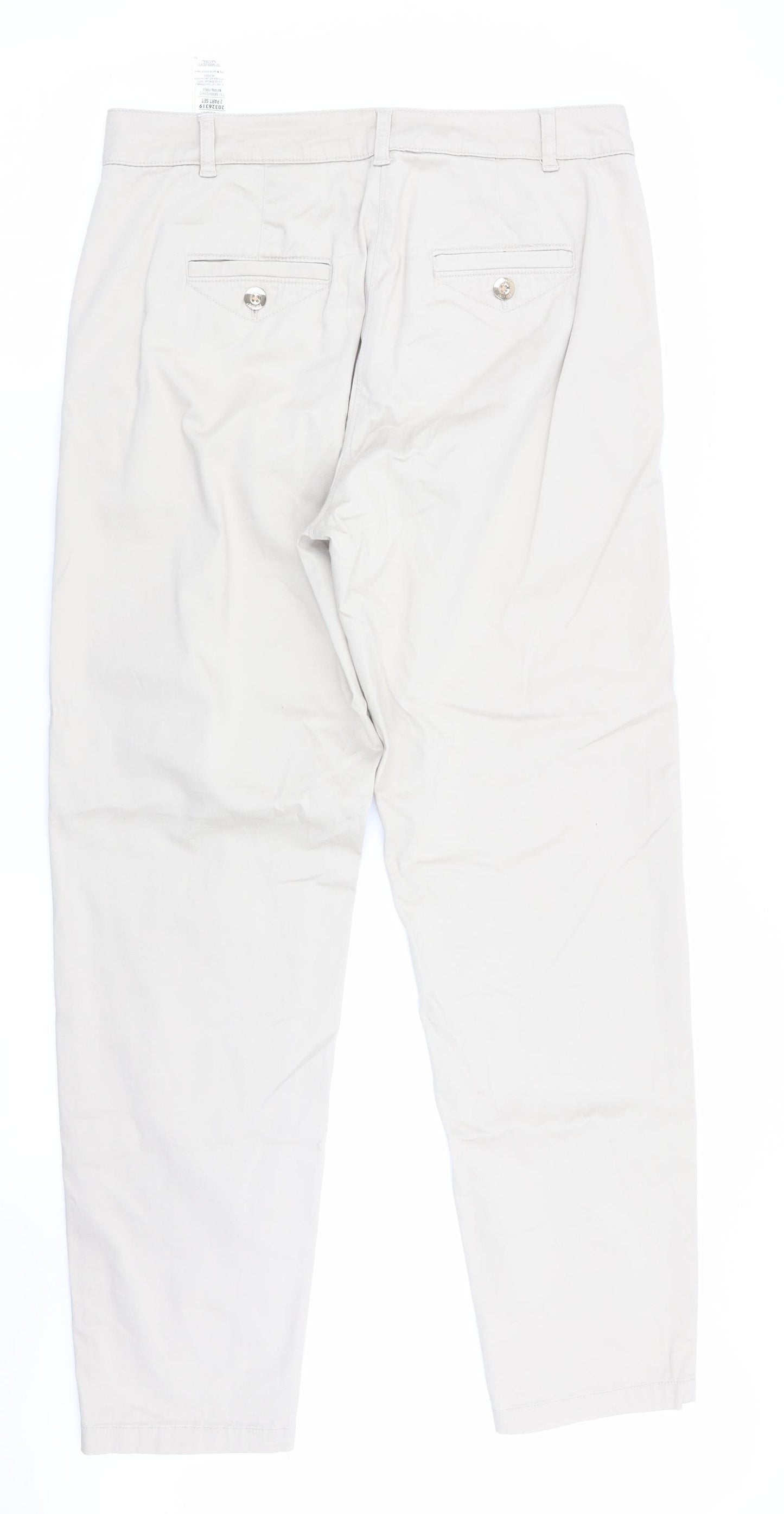 Per Una Womens Beige   Chino Trousers Size 10 L29 in