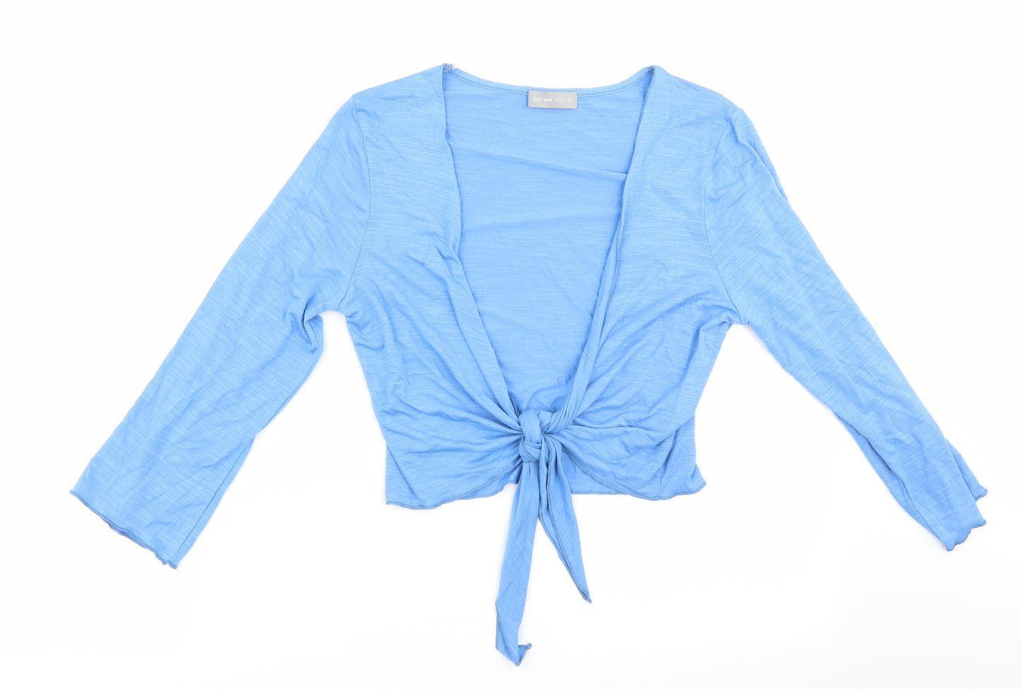Per Una Womens Blue   Shrug Jumper Size 14  - Tie Front Detail
