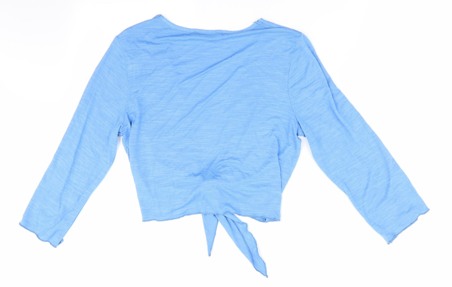 Per Una Womens Blue   Shrug Jumper Size 14  - Tie Front Detail