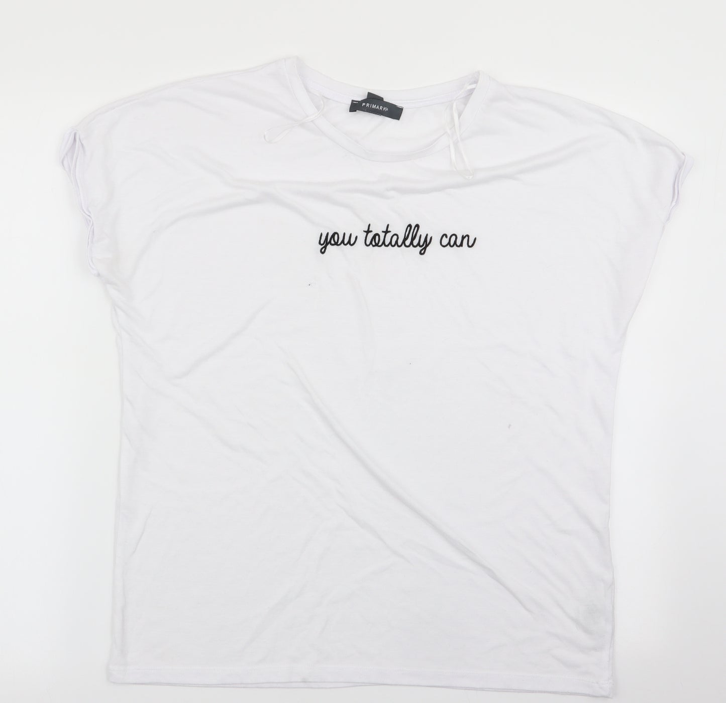 Primark Womens White   Basic T-Shirt Size M  - You Totally Can