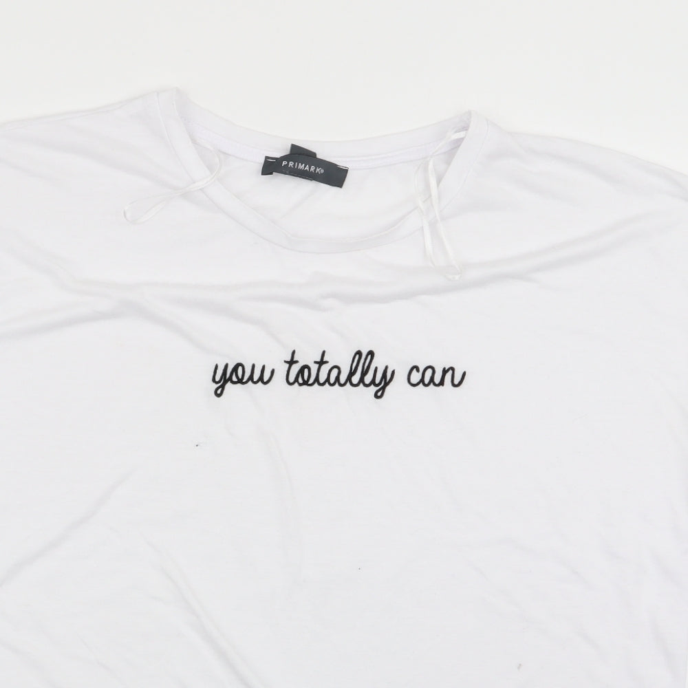 Primark Womens White   Basic T-Shirt Size M  - You Totally Can