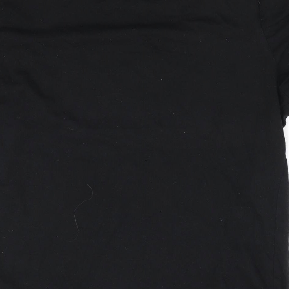 New Look Womens Black   Basic T-Shirt Size 10  - Lip Art Print