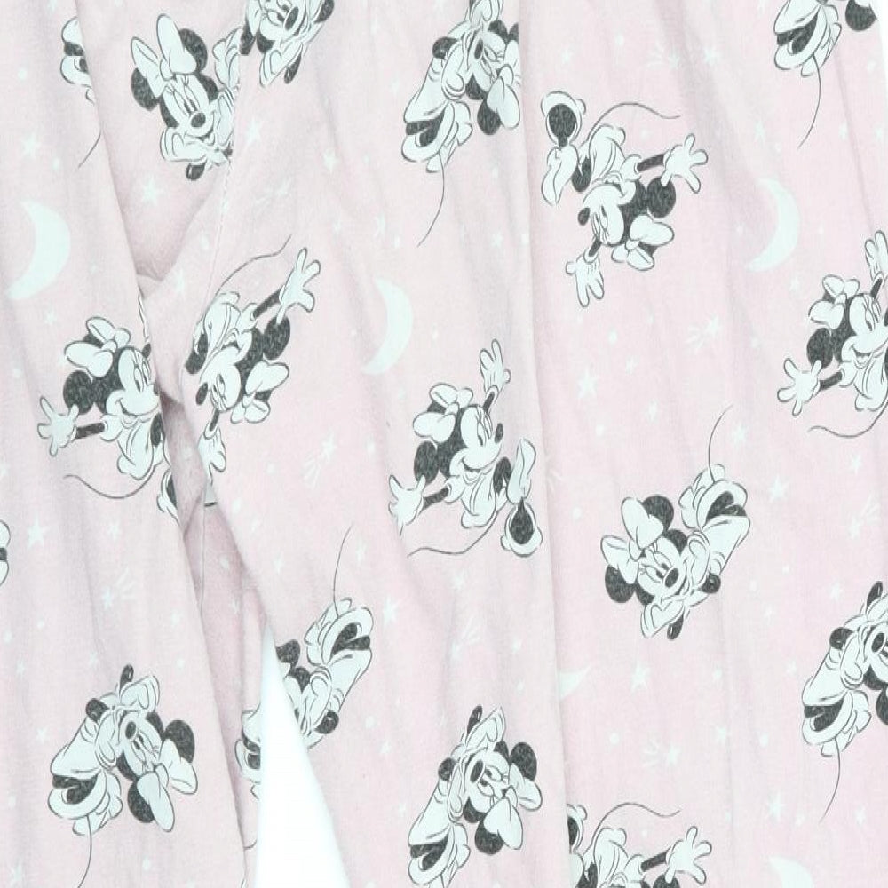 Primark Womens Pink Animal Print   Pyjama Pants Size M  - Minnie Mouse Print