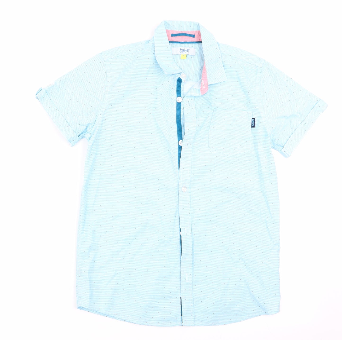 Ted Baker Boys Blue Polka Dot  Basic Button-Up Size 11 Years