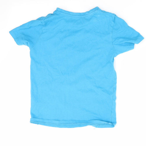 Pep & Co Boys Blue Animal Print  Basic T-Shirt Size 7-8 Years  - Floss like a boss