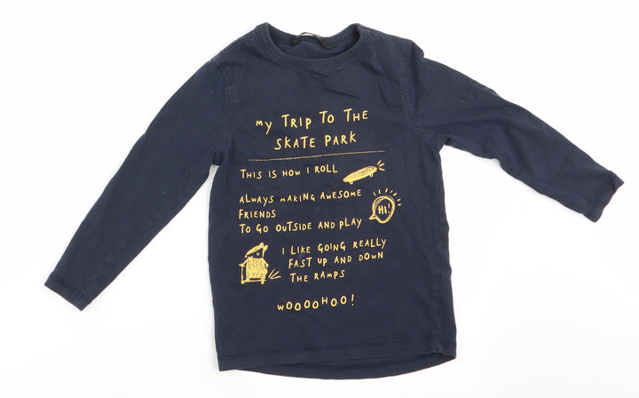 George Boys Blue   Basic T-Shirt Size 2-3 Years  - My trip to the skate park