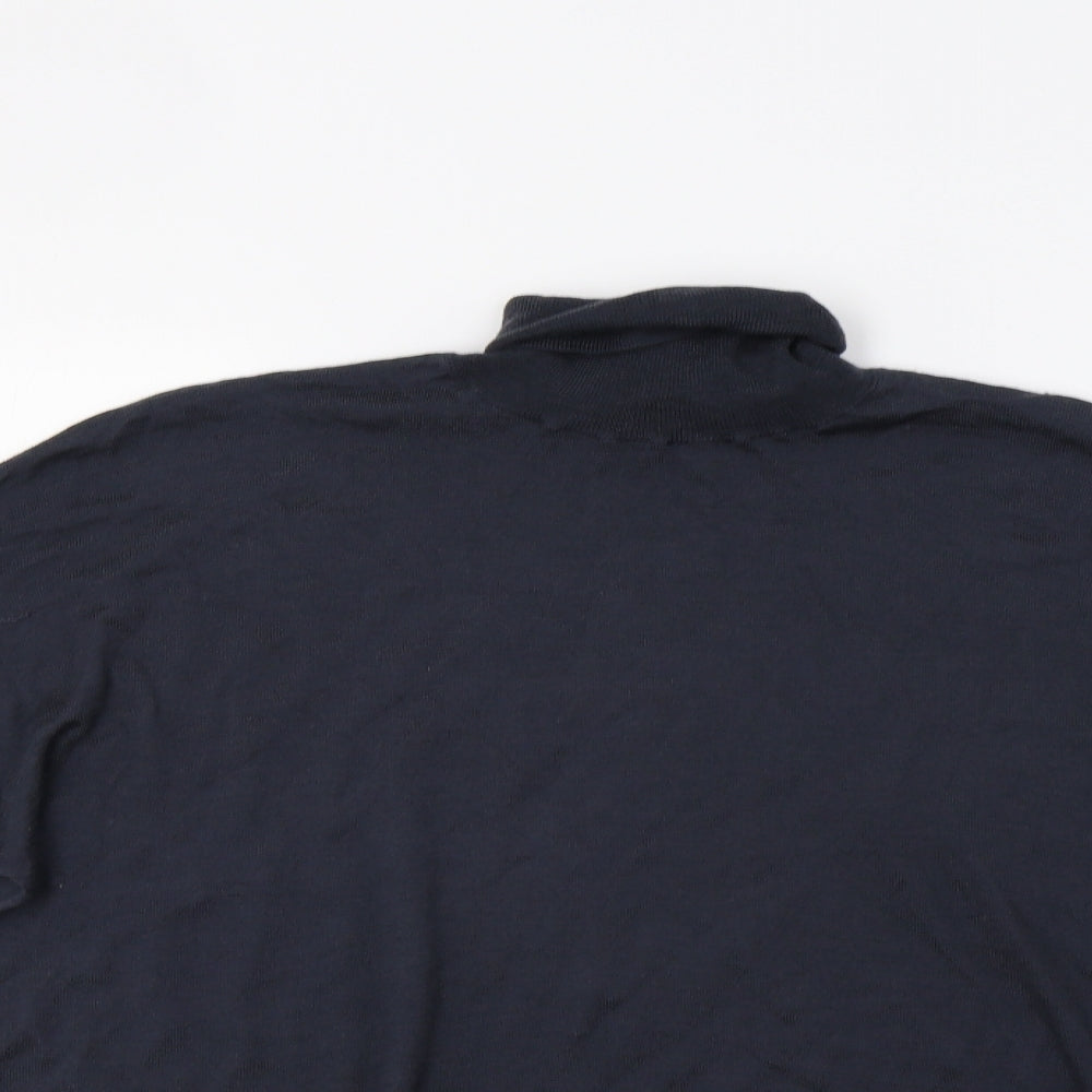 Zara Mens Blue   Henley Jumper Size S