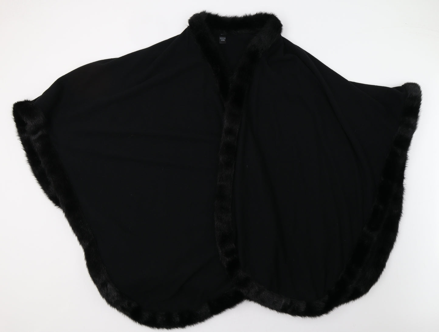 M&S Womens Black   Overcoat Poncho One Size