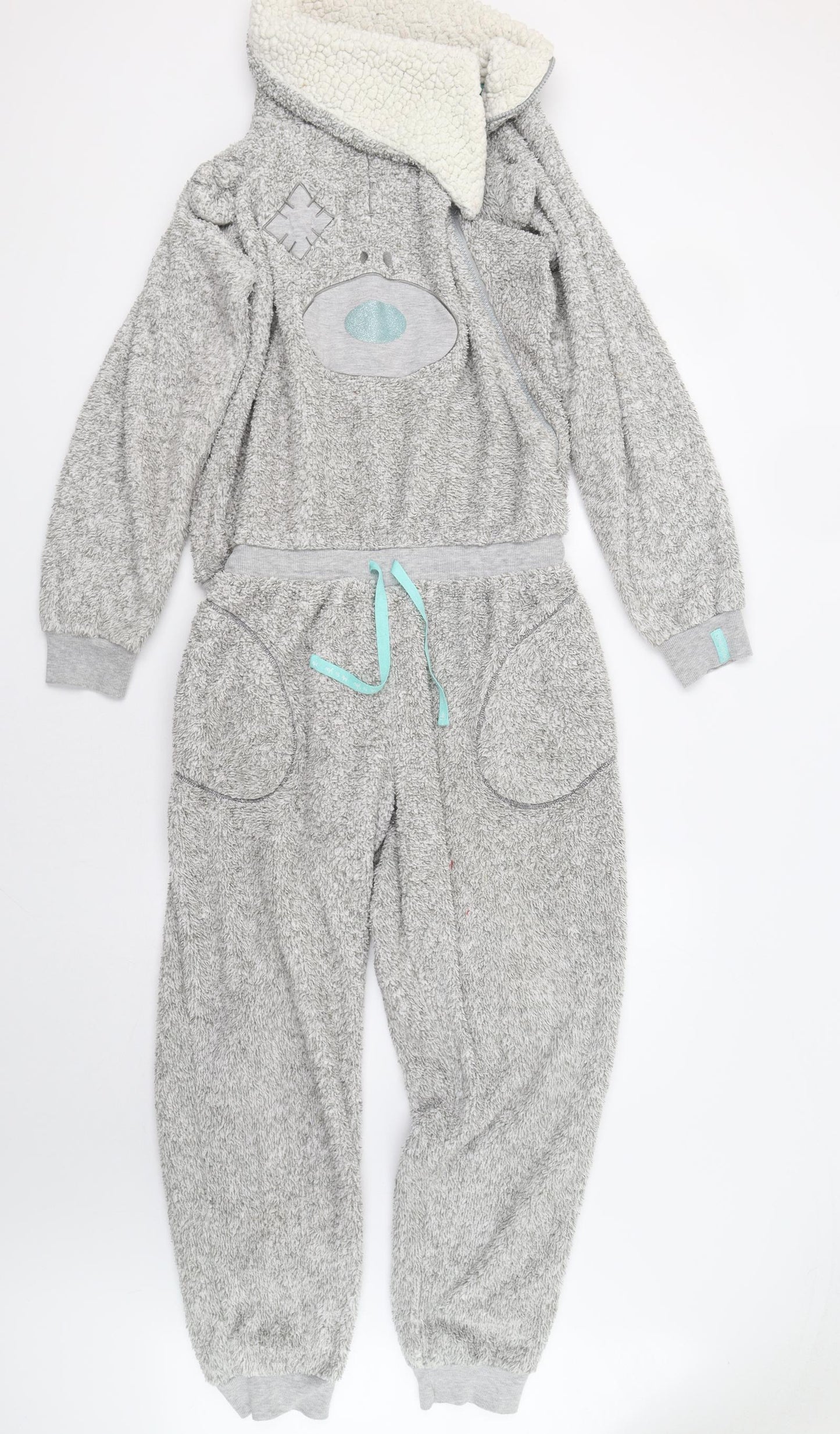 M&S Womens Grey    Bodysuit Size 12  - Bear Onesie