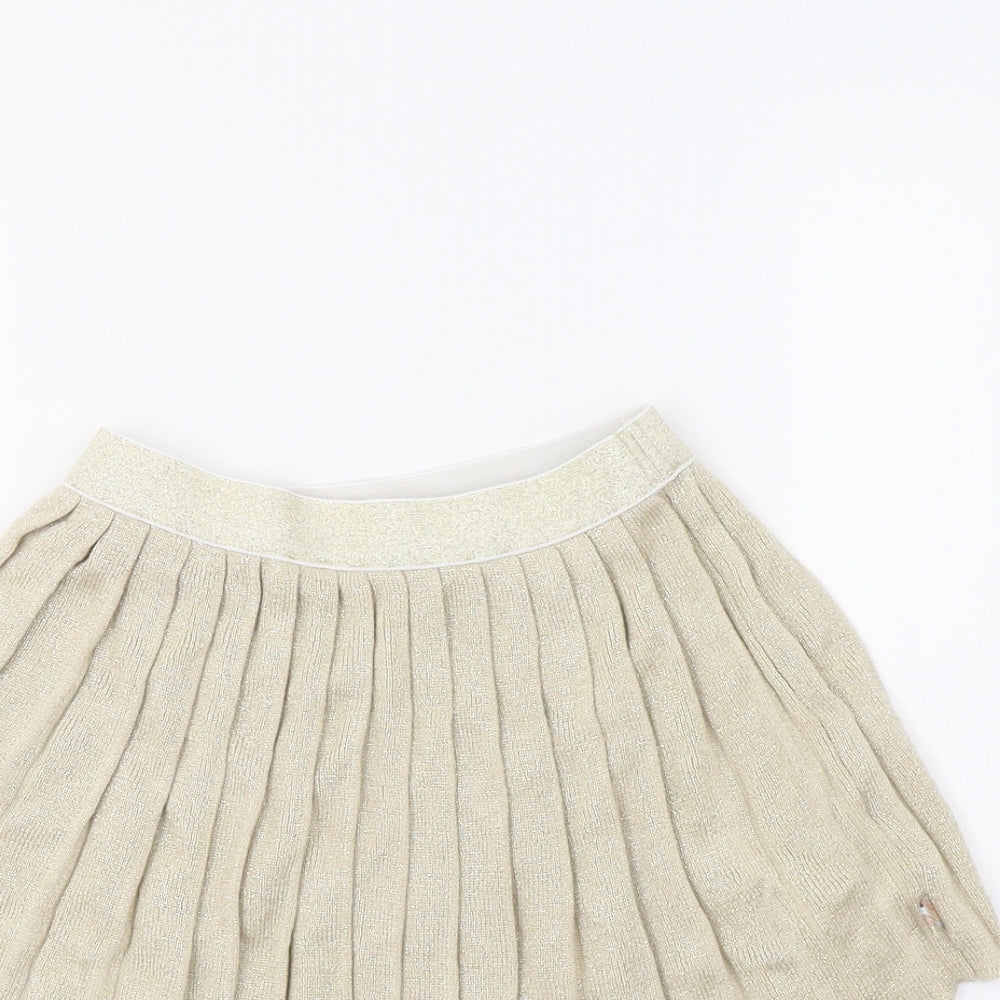 Billieblush Girls Gold   Pleated Skirt Size 5 Years