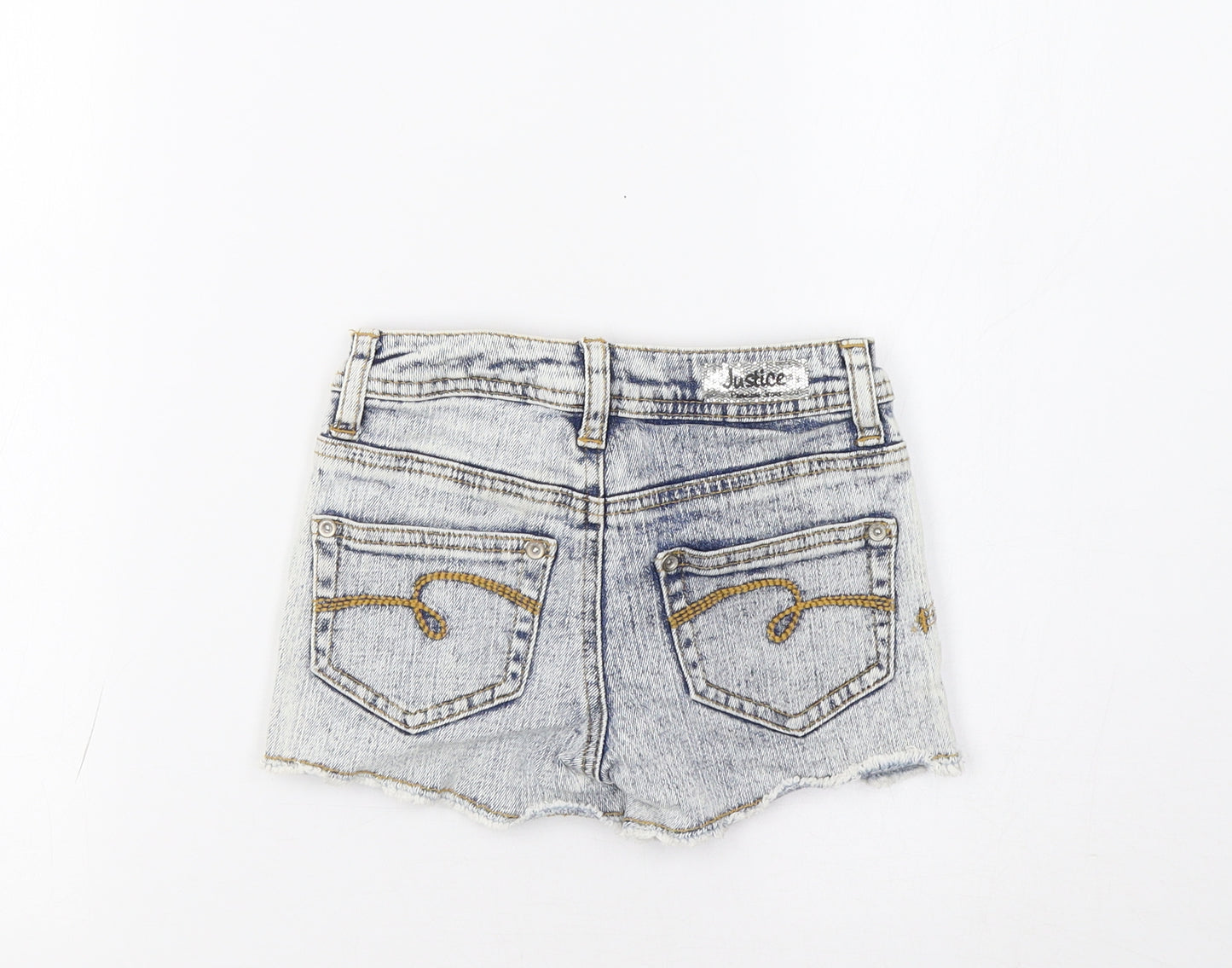 Justice Girls Blue Geometric  Hot Pants Shorts Size 5 Years