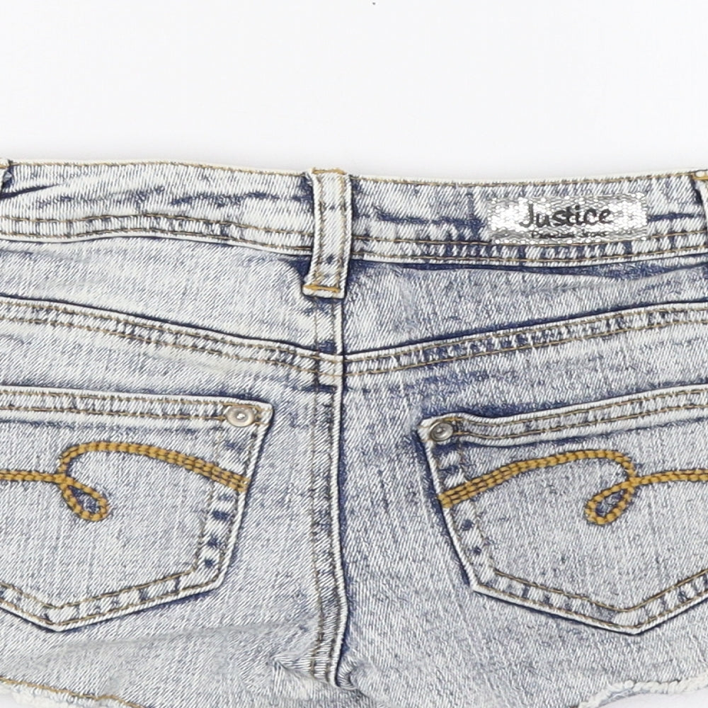 Justice Girls Blue Geometric  Hot Pants Shorts Size 5 Years