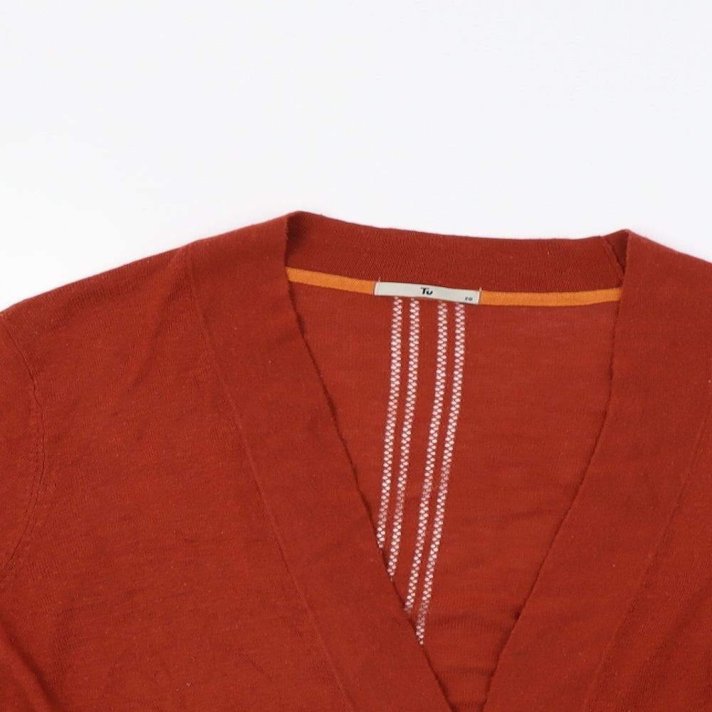 TU Womens Orange   Cardigan Jumper Size 20