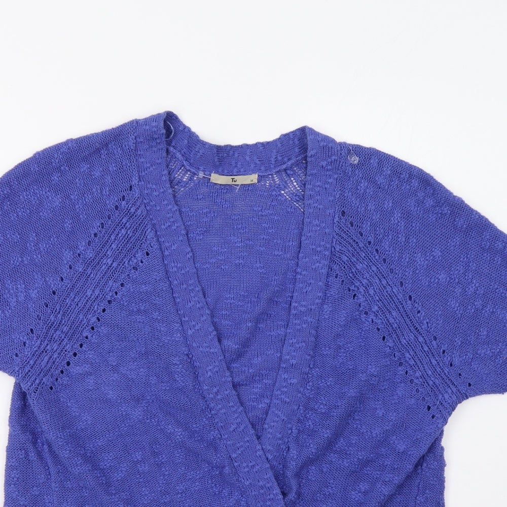 TU Womens Blue   Cardigan Jumper Size 16