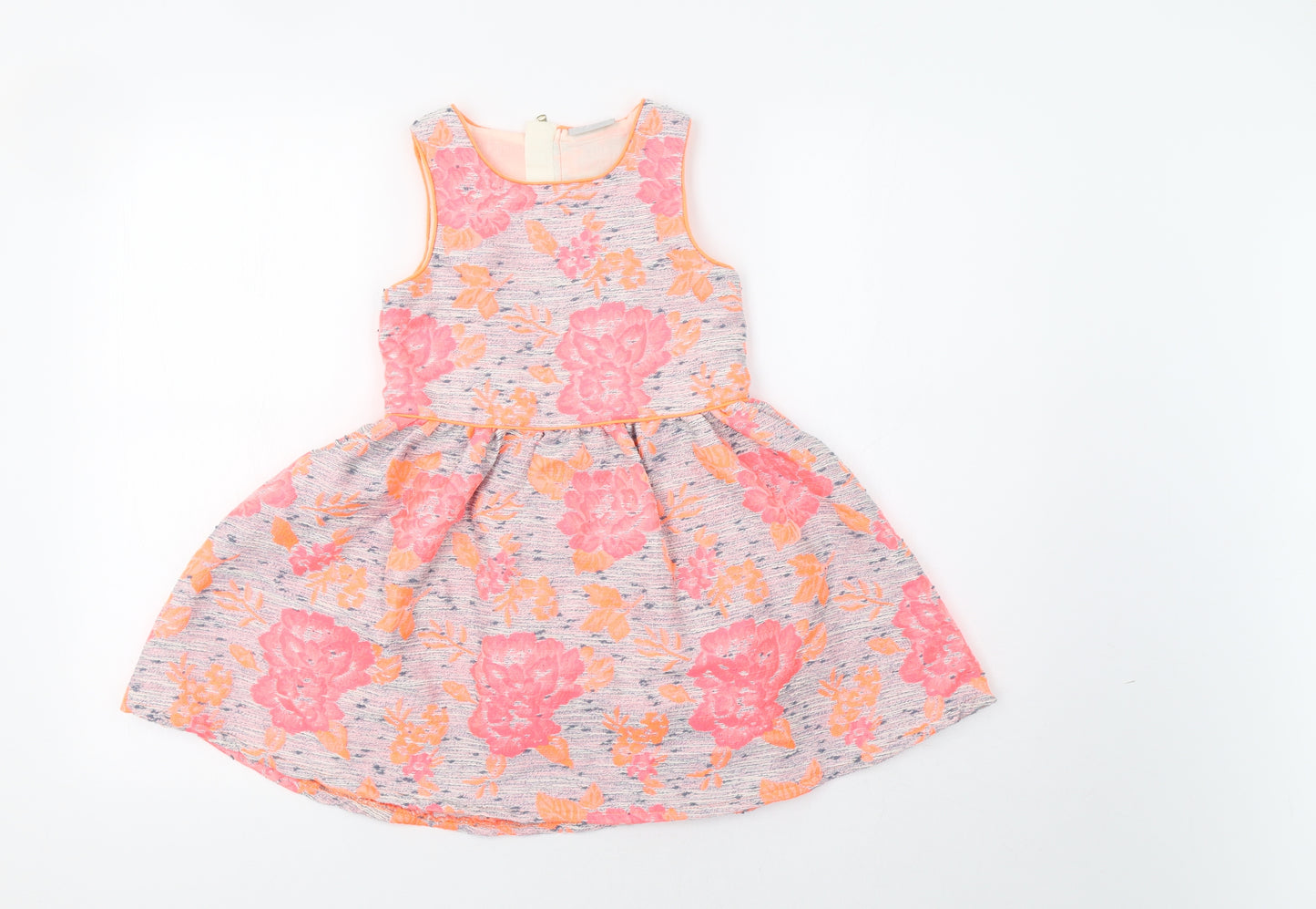 Matalan Girls Pink Floral  Ball Gown  Size 6 Years
