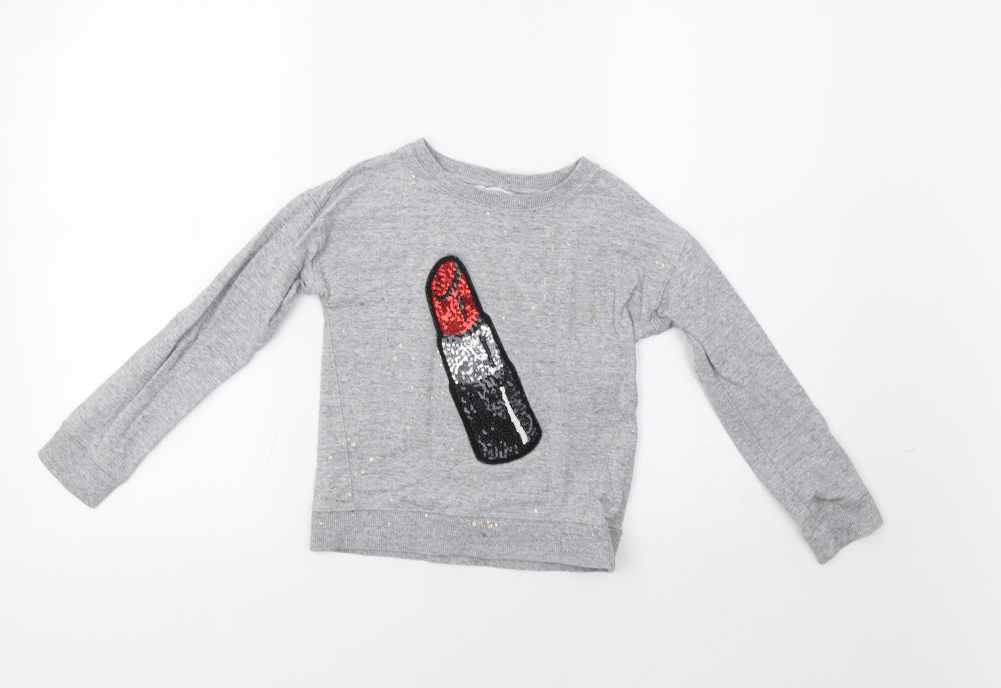 Little Marc Jacobs Girls Grey   Pullover Sweatshirt Size 8 Years  - Sequin Detail