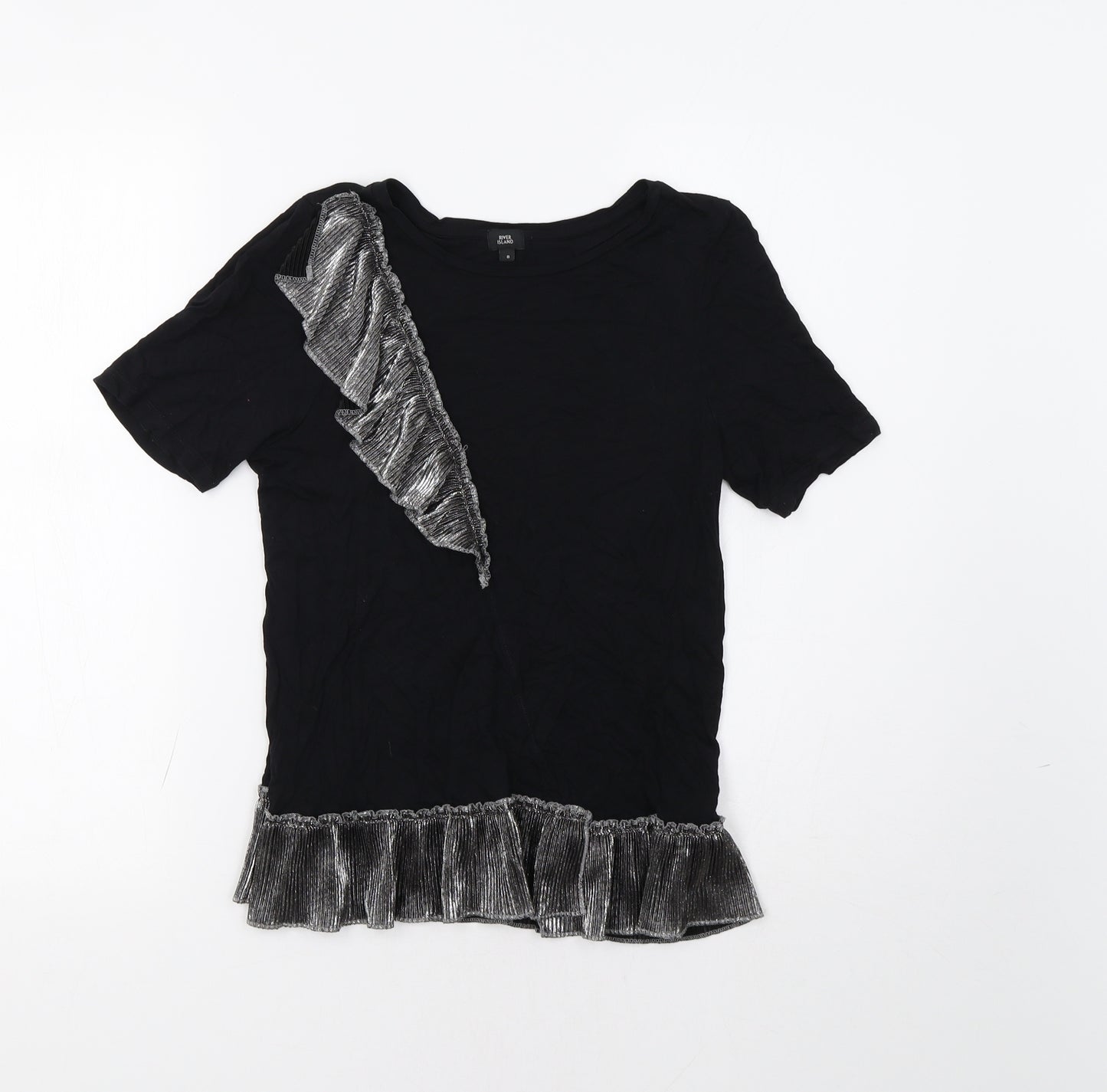 River Island Girls Black   Basic Blouse Size 8 Years