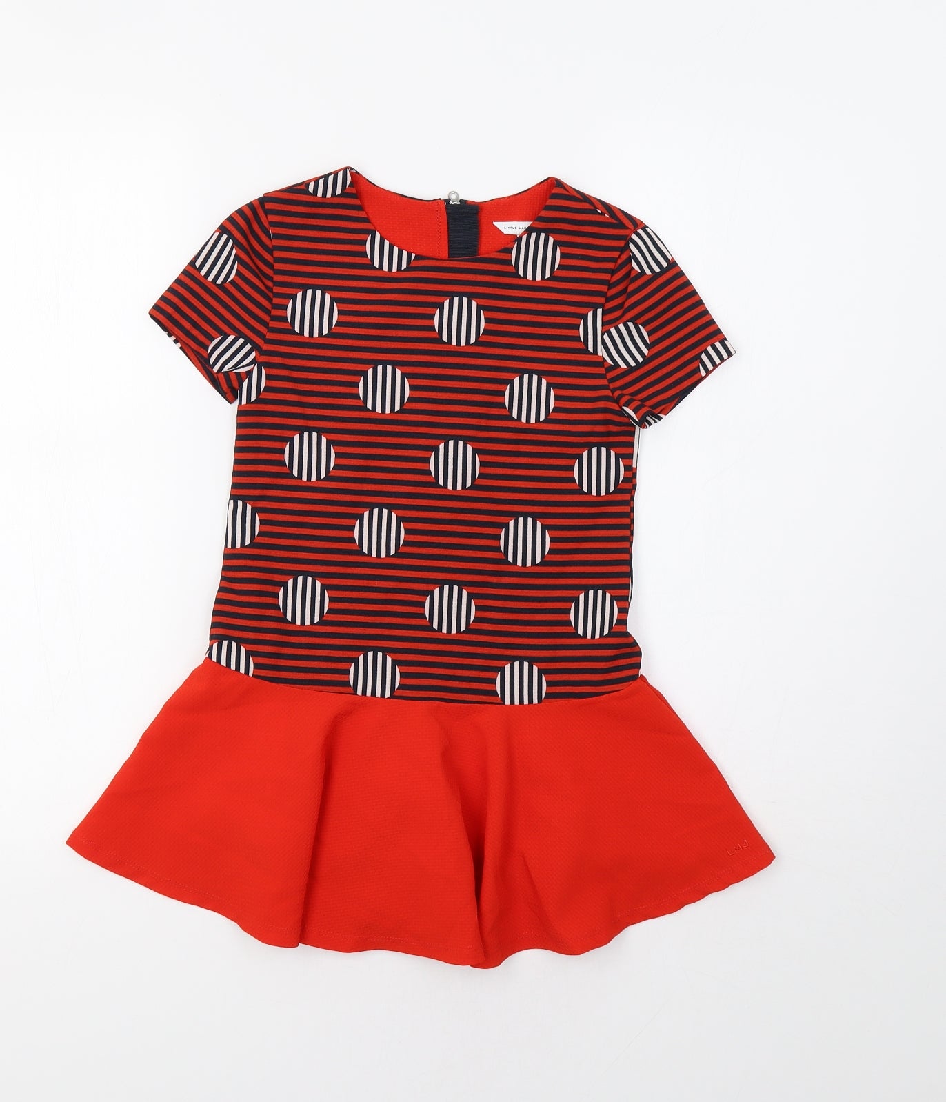 Little Marc Jacobs Girls Red Striped  A-Line  Size 6 Years