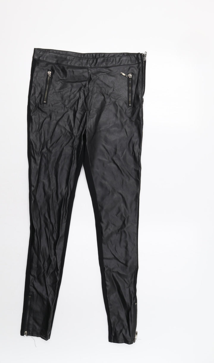 New Look Womens Black Trousers Size 10 L29 in