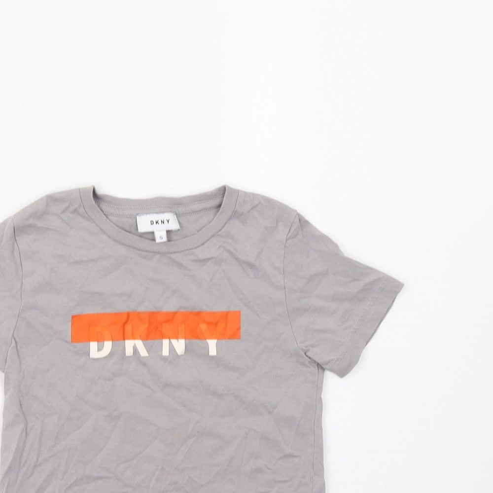 DKNY Girls Grey   Basic T-Shirt Size 5 Years