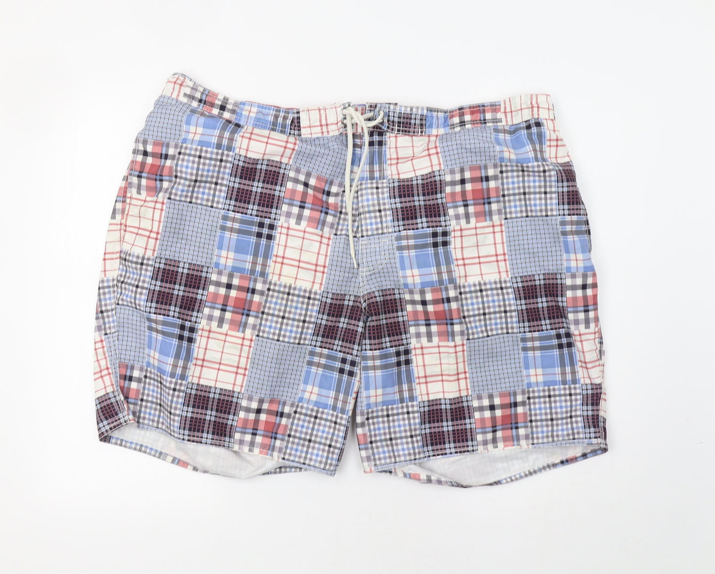 Preworn Mens Blue Check  Bermuda Shorts Size 2XL