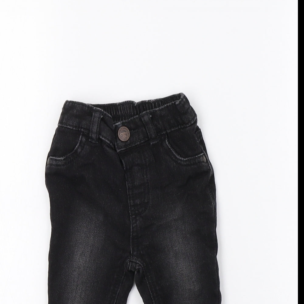 George Boys Black   Jogger Trousers Size 6-9 Months